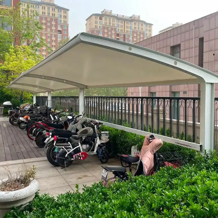 沙河市膜结构电动车棚